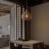 Load image into Gallery viewer, Traditional Pendant Light With Woven Shade