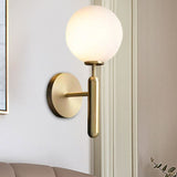 Load image into Gallery viewer, Milky Glass Ball Wall Sconce