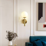 Load image into Gallery viewer, Milky Glass Ball Wall Sconce