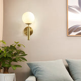 Load image into Gallery viewer, Milky Glass Ball Wall Sconce