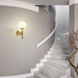 Load image into Gallery viewer, Milky Glass Ball Wall Sconce