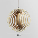 Load image into Gallery viewer, Handcrafted Wood Round Globe Pendant Lampshade