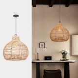 Load image into Gallery viewer, Wicker Farmhouse Kitchen Lighting Pendant Lamp Shade