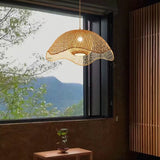 Load image into Gallery viewer, Bamboo Woven Flower Hanging Lighting Wicker Pendant Light