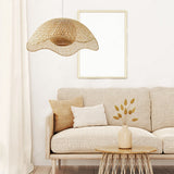 Load image into Gallery viewer, Bamboo Woven Flower Hanging Lighting Wicker Pendant Light