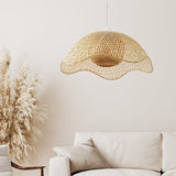 Load image into Gallery viewer, Bamboo Woven Flower Hanging Lighting Wicker Pendant Light