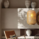 Load image into Gallery viewer, Lantern Pendant Light Bamboo Lampshades For Dining Room