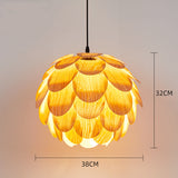 Load image into Gallery viewer, Nordic Wooden Single Globe Pendant Lights with Scale Accents