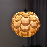 Load image into Gallery viewer, Nordic Wooden Single Globe Pendant Lights with Scale Accents