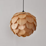 Load image into Gallery viewer, Nordic Wooden Single Globe Pendant Lights with Scale Accents