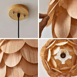 Load image into Gallery viewer, Nordic Wooden Single Globe Pendant Lights with Scale Accents