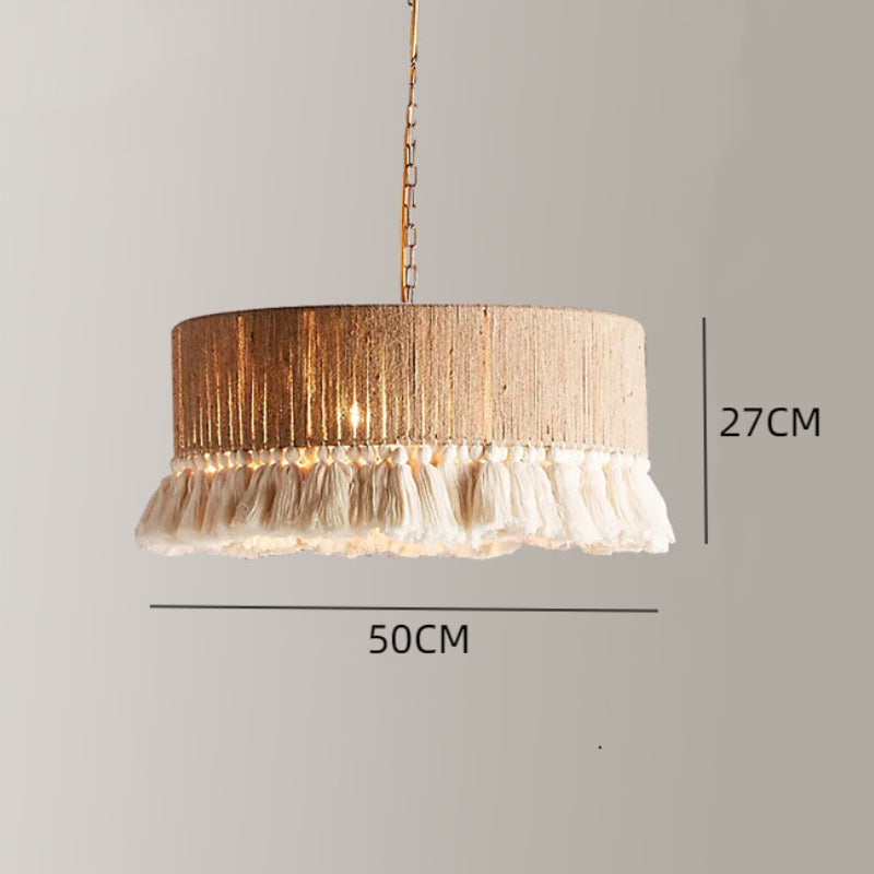Demolights Pendant Lights Boho Vintage Rope Tassel Chandelier
