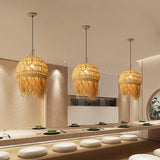Load image into Gallery viewer, Unique Shade Bamboo Hanging Lighting Modern Style