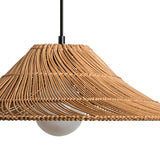 Load image into Gallery viewer, Coastal Rattan Pendant Lights Hat Shade Lamp
