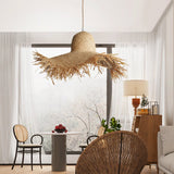 Load image into Gallery viewer, Coastal Style Handmade Straw Hanging Lamp