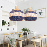 Load image into Gallery viewer, Rattan Pendant Light Hand Woven Coastal Decor
