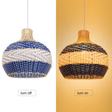 Load image into Gallery viewer, Rattan Pendant Light Hand Woven Coastal Decor