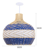Load image into Gallery viewer, Rattan Pendant Light Hand Woven Coastal Decor