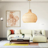 Load image into Gallery viewer, Rattan Woven Lamp Shade Large Pendant Light