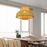 Load image into Gallery viewer, Handcrafted Bamboo Woven Pendant Light