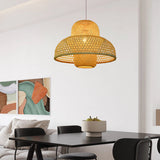 Load image into Gallery viewer, Handcrafted Bamboo Woven Pendant Light