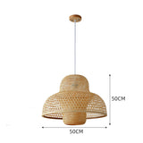Load image into Gallery viewer, Handcrafted Bamboo Woven Pendant Light
