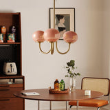 Load image into Gallery viewer, Milk Pink Glass Pendant Light Bubble Chandelier