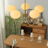 Load image into Gallery viewer, Milk Pink Glass Pendant Light Bubble Chandelier