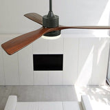 Load image into Gallery viewer, Contemporary Ceiling Fan Light Fixture Wooden LED Ceiling Lamp 42&#39;&#39;