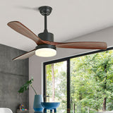 Load image into Gallery viewer, Contemporary Ceiling Fan Light Fixture Wooden LED Ceiling Lamp 42&#39;&#39;