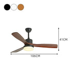 Load image into Gallery viewer, Contemporary Ceiling Fan Light Fixture Wooden LED Ceiling Lamp 42&#39;&#39;