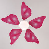 Load image into Gallery viewer, LED Acrylic Ceiling Fans Kids Pink/Blue 5 Butterfly Wing Blades Bedroom 42&quot; Wide