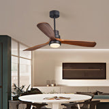 Load image into Gallery viewer, 52&quot; LED Ceiling Fan Light with 3 Wood Blades