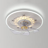 Load image into Gallery viewer, White Star Ceiling Fan Lamp Nordic Style