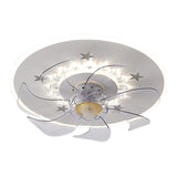 Load image into Gallery viewer, White Star Ceiling Fan Lamp Nordic Style