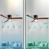 Load image into Gallery viewer, Contemporary Ceiling Fan Light Wooden LED Ceiling Flush Mount