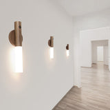 Load image into Gallery viewer, Motion Sensor Night Lights Wooden Wall Sconce