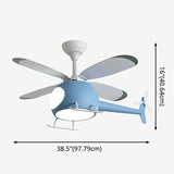 Load image into Gallery viewer, 4-Blade Helicopter Pendant Fan Lighting Kids Style