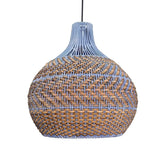 Load image into Gallery viewer, Blue Rattan Dome Pendant Lights
