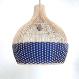 Load image into Gallery viewer, Classic Blue Rattan Pendant Light Woven Lampshade