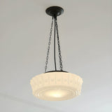 Load image into Gallery viewer, White Glass Vintage Round Pendant Light