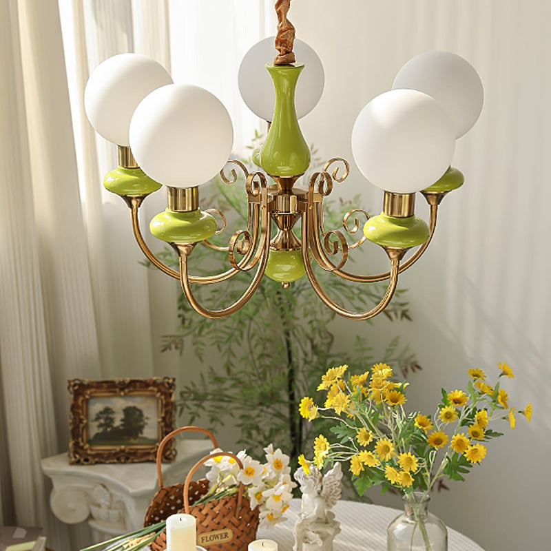 Demolights Modern Chandelier Creative Art Green Lighting Fixtures ...
