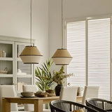 Load image into Gallery viewer, Black Geometric Fabric Pendant Light