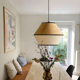 Load image into Gallery viewer, Black Geometric Fabric Pendant Light