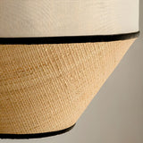 Load image into Gallery viewer, Black Geometric Fabric Pendant Light