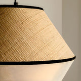 Load image into Gallery viewer, Black Geometric Fabric Pendant Light