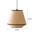 Load image into Gallery viewer, Black Geometric Fabric Pendant Light