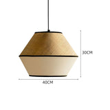 Load image into Gallery viewer, Black Geometric Fabric Pendant Light