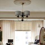Load image into Gallery viewer, Black Metal Modern Chandelier with Cylinder Shade