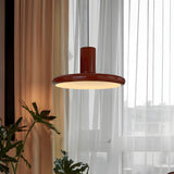 Load image into Gallery viewer, Vintage Red Metal Saucer Pendant Light
